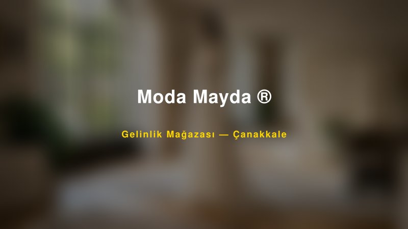 Moda Mayda ® — Çanakkale Kır Düğünü Mekanı Rehberi